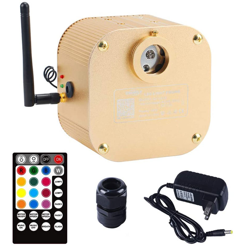 DC12V 16W Bluetooth APP & RF Twinkle RGBW LED Star Headlinear Fiber Optic Light Source DC12V 16W Bluetooth APP & RF Twinkle RGBW LED Star Headlinear Fiber Optic Light Source